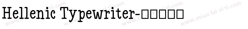 Hellenic Typewriter字体转换